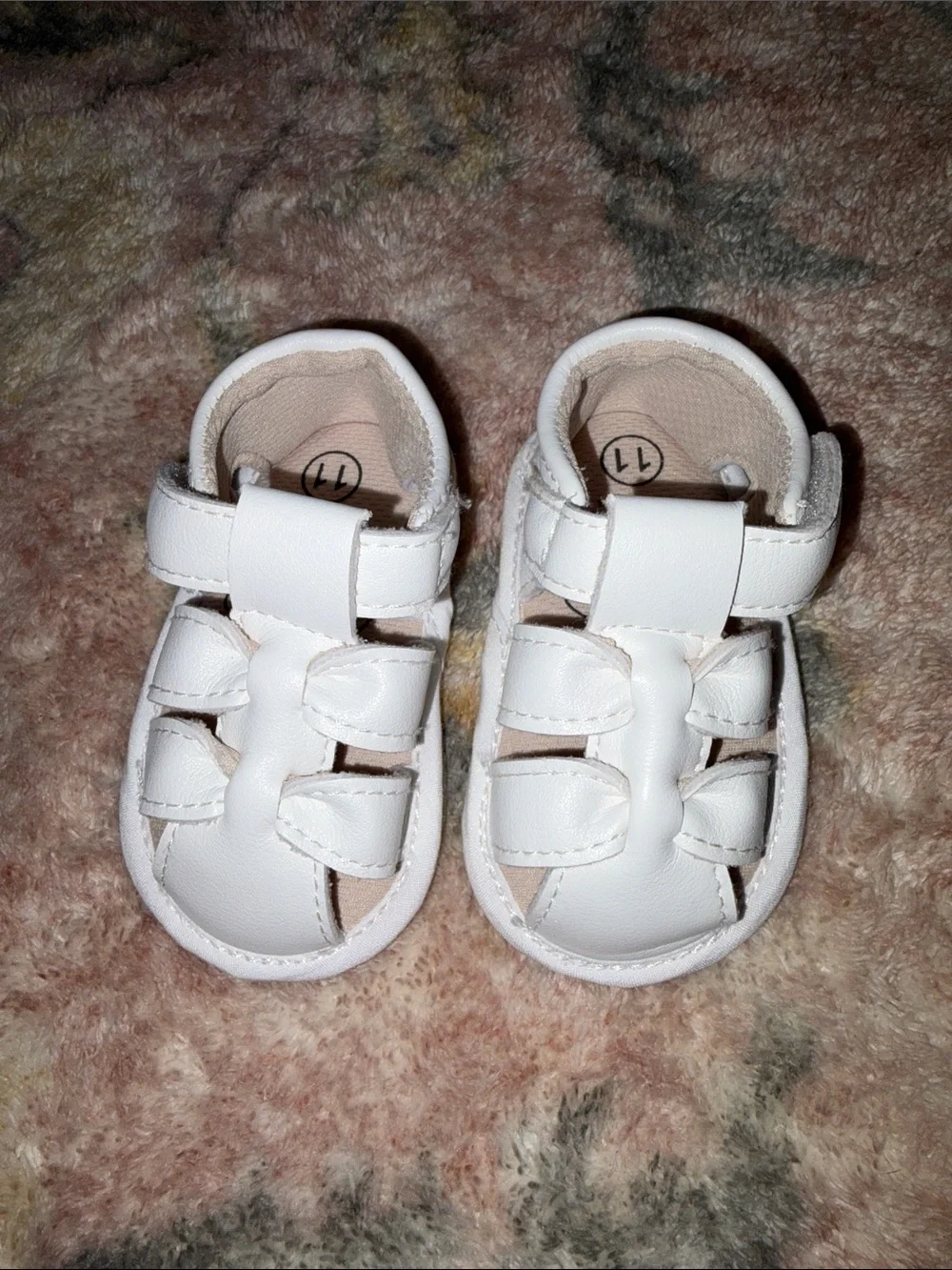 0-6 Month Soft White Sandals